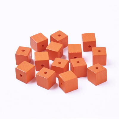 Dřevěné korálky kostka č.4 (15x15mm)