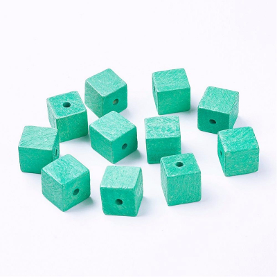 Dřevěné korálky kostka č.5 (15x15mm)