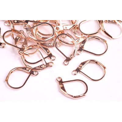 Naušnicové zapínání uzavíratelné rose gold 10ks