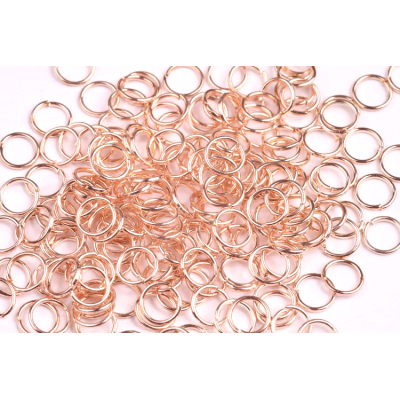 Spojovací kroužky rose gold 6 mm