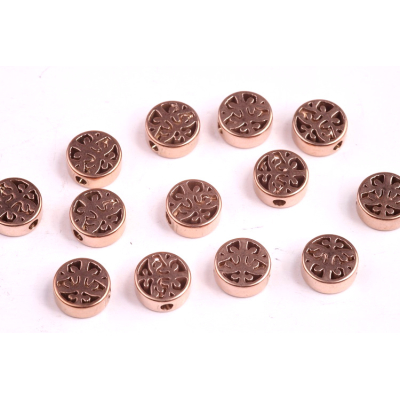 Korálek ocel rose gold č.60