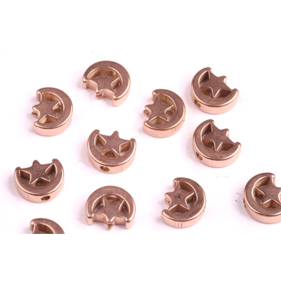 Korálek ocel rose gold č.63