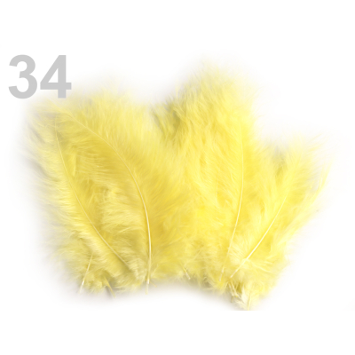 Pštrosí peří světle žlutá č.3