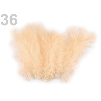 Pštrosí peří lososová světlá č.5