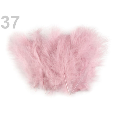 Pštrosí peří starorůžová světlá č.8