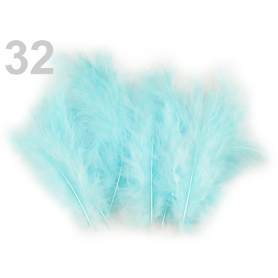 Pštrosí peří modrá pomněnková č.13