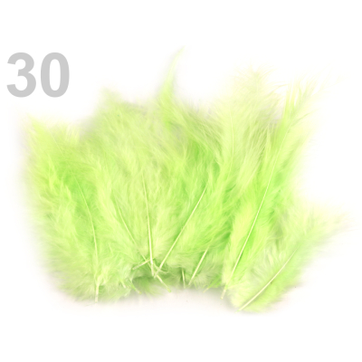 Pštrosí peří zelená světlá č.16