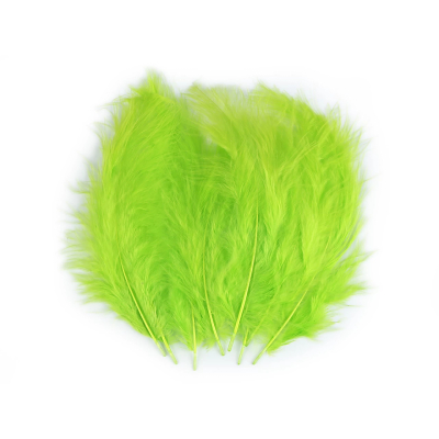 Pštrosí peří zelená limetková č.17