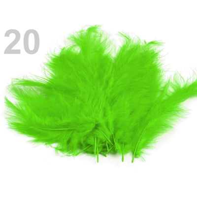 Pštrosí peří zelená světlá č.18