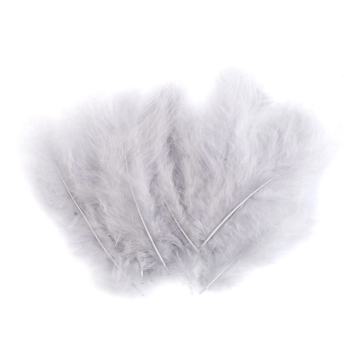 Pštrosí peří šedá nejsvětlejší č.25