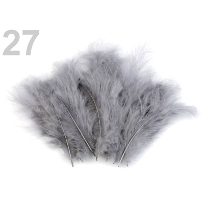 Pštrosí peří šedá č.26