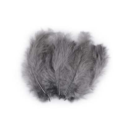 Pštrosí peří šedá střední č.27