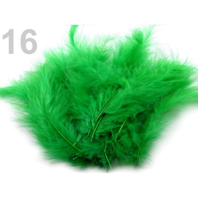 Pštrosí peří zelená č.19