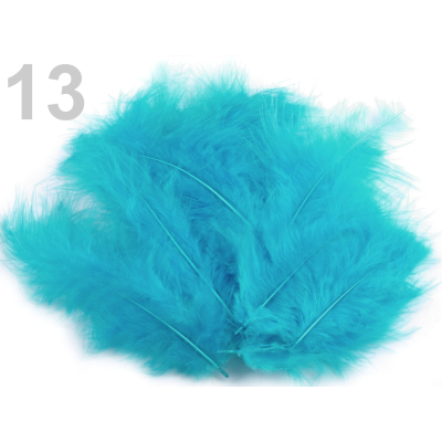 Pštrosí peří č.24 tyrkysová