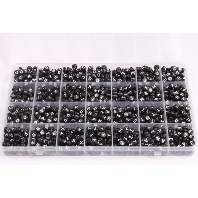 Organizér plastová písmenka Černá (1400ks)