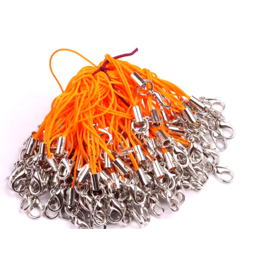 Šňůrka na mobil s karabinkou oranžová č. 31