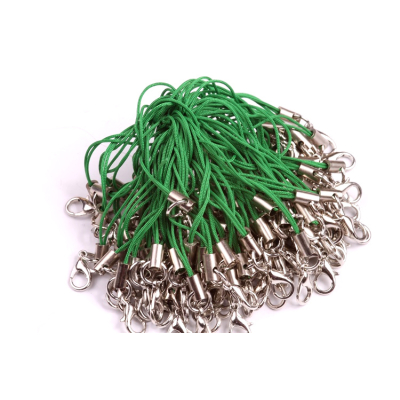 Šňůrka na mobil s karabinkou zelená tmavá č. 44