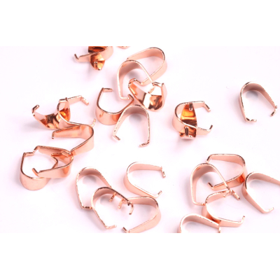Šlupna ocel rose gold 7x4 mm
