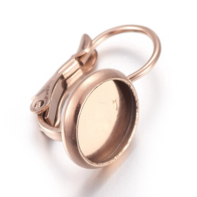 NŠ klapky lůžko ocel rose gold 12mm