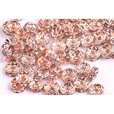 Rondelka rose gold 8mm (10ks)