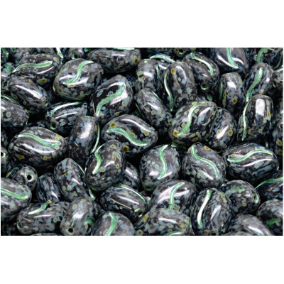 Oboustranná vlnitá zrnka 11x8 mm č. 17