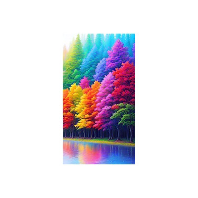 Diamantové malování - Les v barvách duhy č. 1103 - 65x85cm