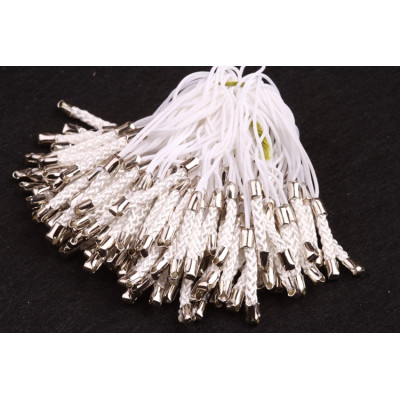 Šňůrka na mobil pletená bílá č. 50