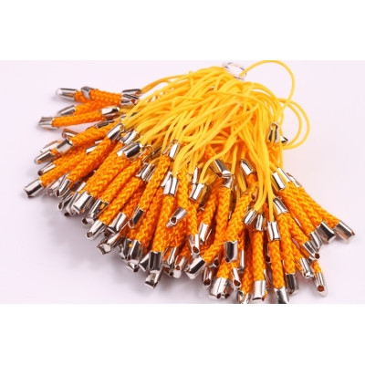 Šňůrka na mobil pletená oranžová č. 52