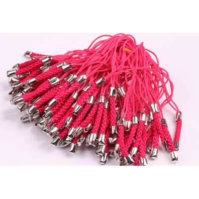 Šňůrka na mobil pletená růžová č. 55