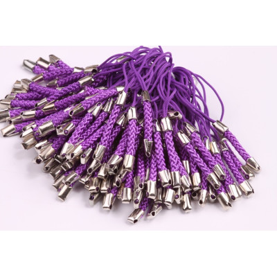 Šňůrka na mobil pletená fialová č. 57