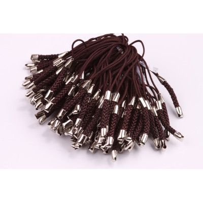 Šňůrka na mobil pletená hnědá č. 60