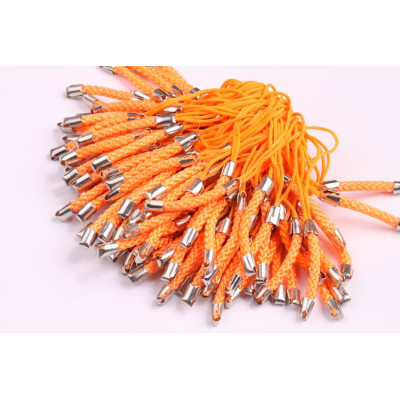 Šňůrka na mobil pletená oranžová č. 53