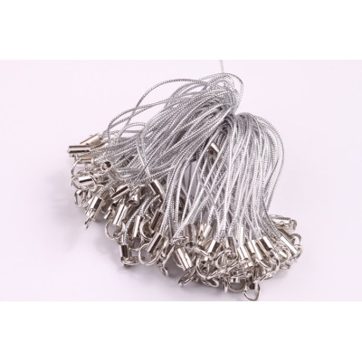 Šňůrka na mobil stříbná č. 49