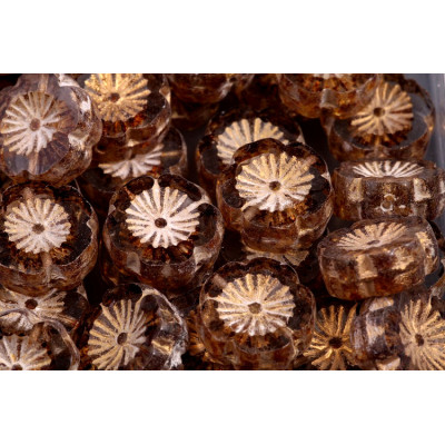 Ploškované korálky květ 14 mm č. 100