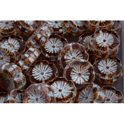 Ploškované korálky květ 14 mm č. 101