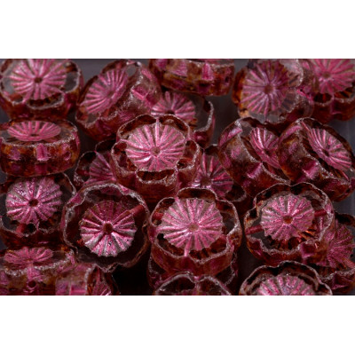 Ploškované korálky květ 14 mm č. 102