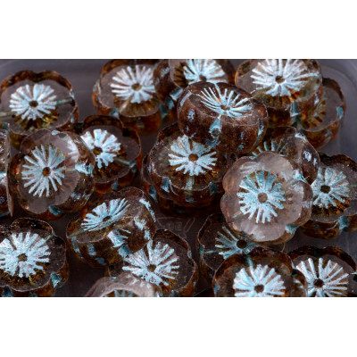 Ploškované korálky květ 14 mm č. 103