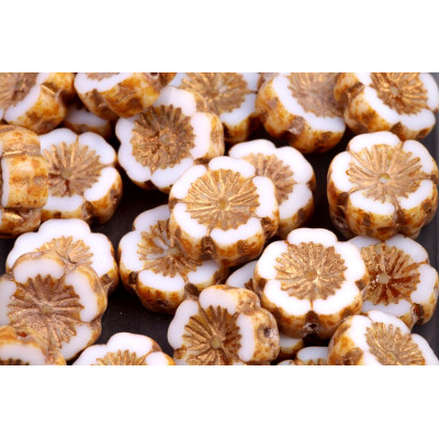 Ploškované korálky květ 14 mm č. 107