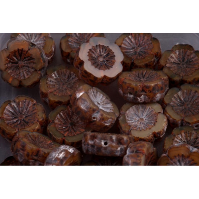 Ploškované korálky květ 14 mm č. 109