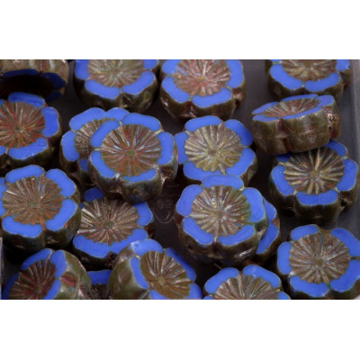 Ploškované korálky květ 14 mm č. 113