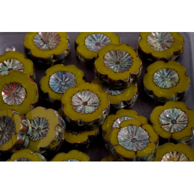 Ploškované korálky květ 14 mm č. 116