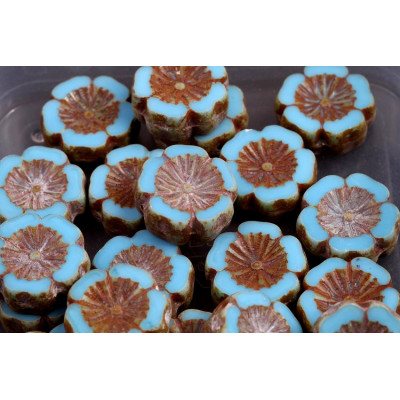 Ploškované korálky květ 14 mm č. 117