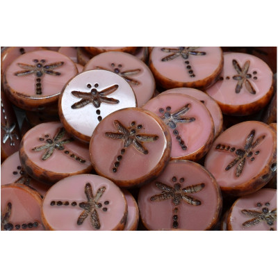 Ploškované korálky vážka 17 mm č. 132