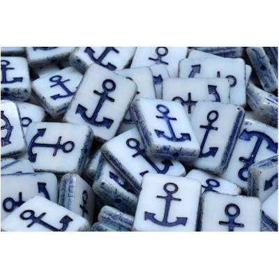 Ploškované korálky kotva 15x12mm č. 134