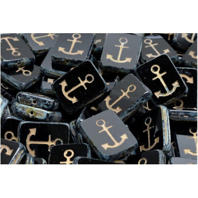 Ploškované korálky kotva 15x12mm č. 138