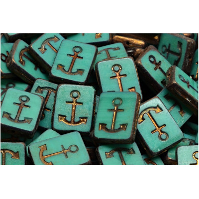 Ploškované korálky kotva 15x12mm č. 141