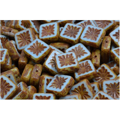 Ploškované čtverečky kiwi 10 mm č. 161