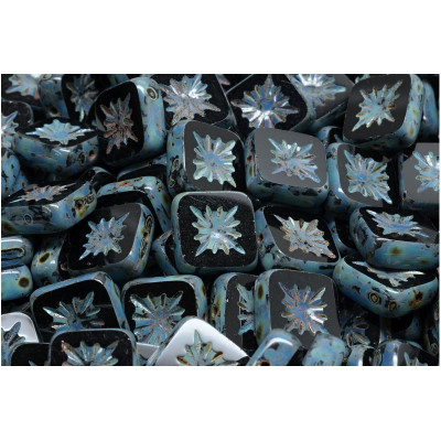 Ploškované čtverečky kiwi 10 mm č. 165