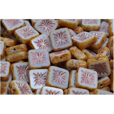 Ploškované čtverečky kiwi 10 mm č. 166