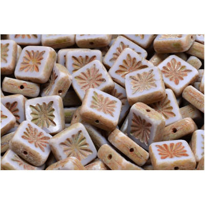 Ploškované čtverečky kiwi 10 mm č. 167